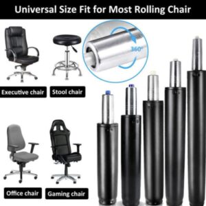 Class 3 office chair gaslift cylinder with chrome finish and ergonomic height adjustment