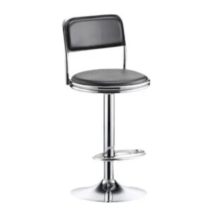 Swivel office chair with 360-degree rotation and padded seat.