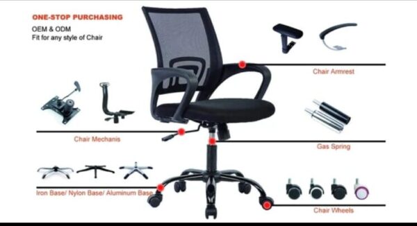Durable plastic and foam armrests for executive office chairs