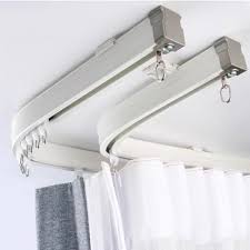 Wall mounted curtain tracks