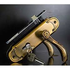 Brass security door lock for Durable Security