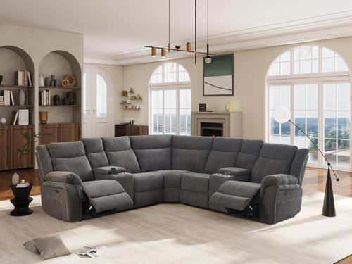 Partial recliner sofa set