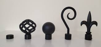 Curtain rod end caps