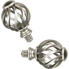 Curtain rod end caps for a Clean and Decorative Window Finish