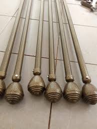 Powder finish curtain rods