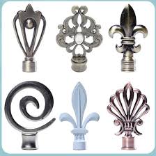 Decorative curtain rod ends